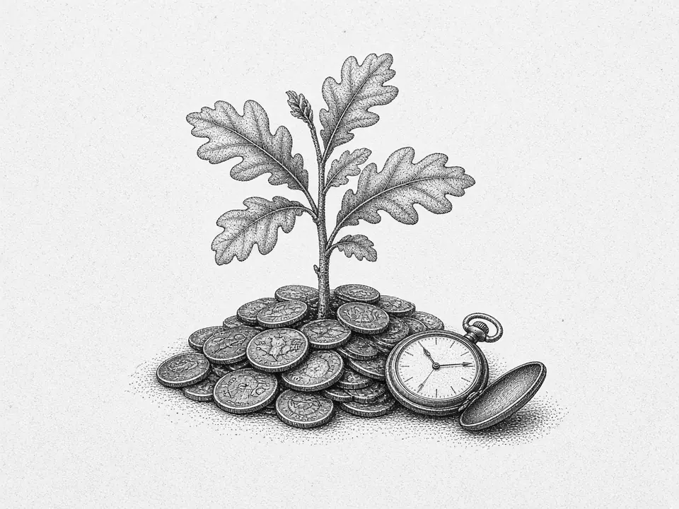 Engraved illustration for Startups & Funding